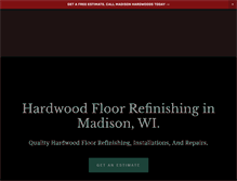 Tablet Screenshot of madisonhardwoodfloors.com